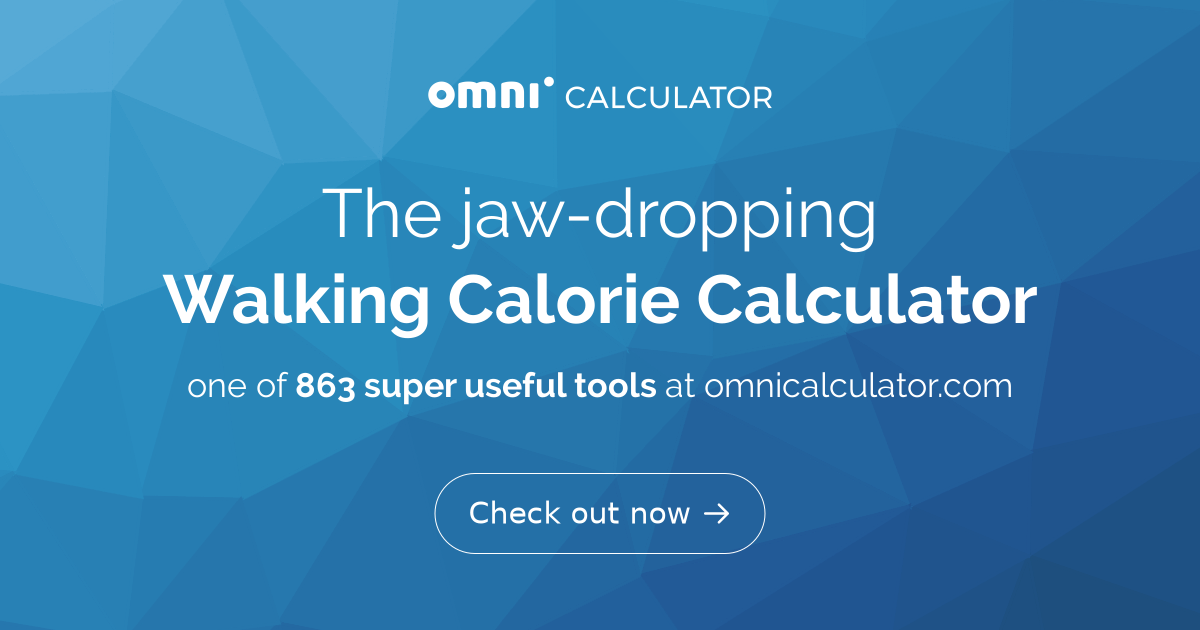 Walking Calorie Calculator - Omni