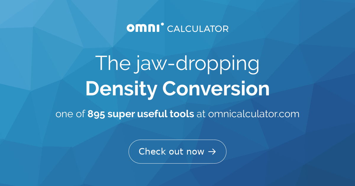 units for density