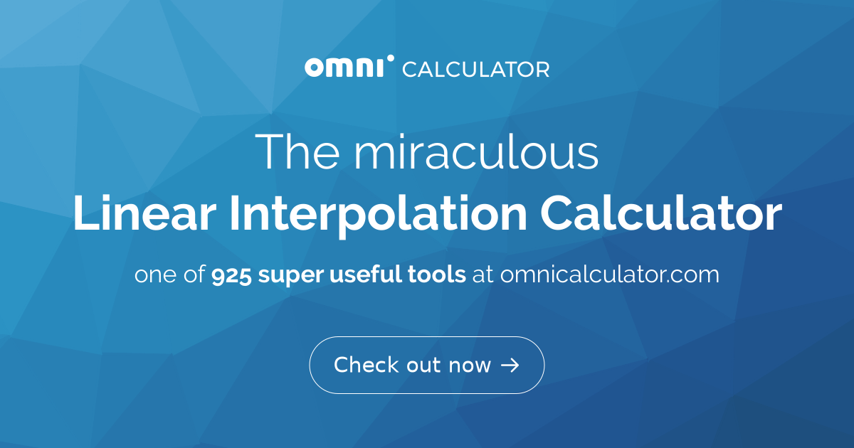 interpolation formula thermodynamics calculator