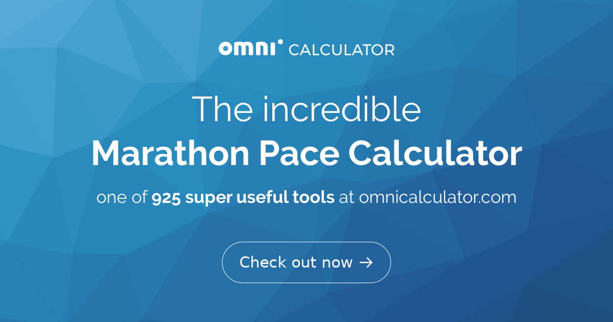 Marathon Calculator Chart