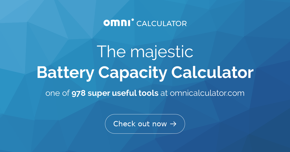 Battery Capacity Calculator Omni